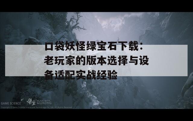 口袋妖怪绿宝石下载：老玩家的版本选择与设备适配实战经验