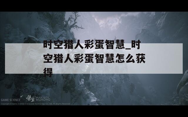 时空猎人彩蛋智慧_时空猎人彩蛋智慧怎么获得