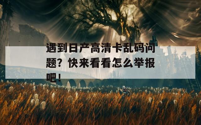 遇到日产高清卡乱码问题？快来看看怎么举报吧！