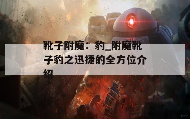 靴子附魔：豹_附魔靴子豹之迅捷的全方位介绍