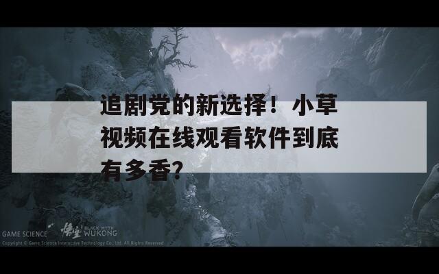 追剧党的新选择！小草视频在线观看软件到底有多香？